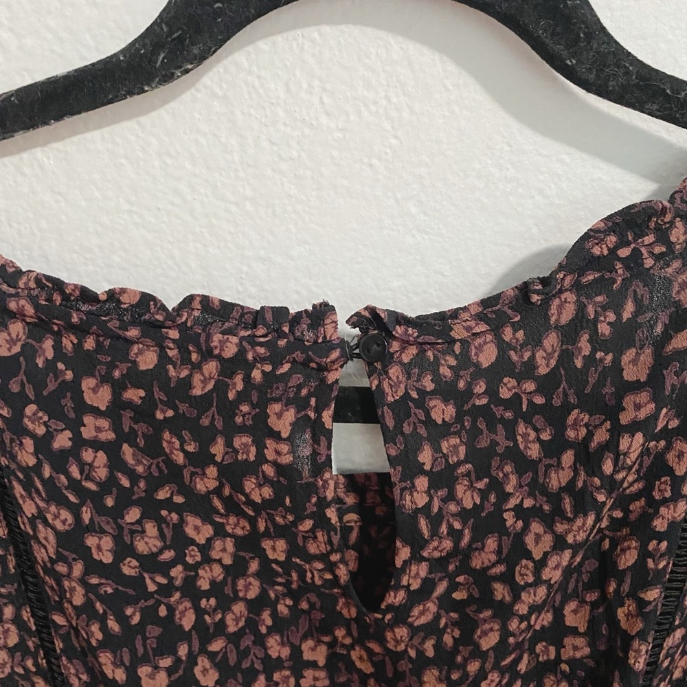 Anthropologie Nichola peplum top billowing sleeves size M - Picture 7 of 9